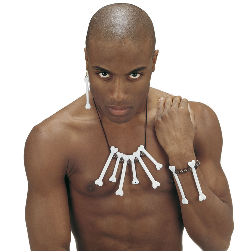 Súprava náramku, náhrdelníka a náušníc z kostí